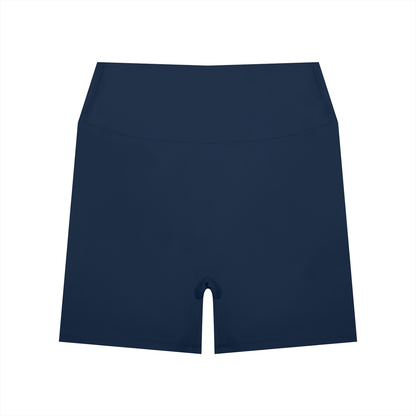 Women's High Waisted Yoga Biker Shorts in navy blue