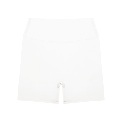 Women's High Waisted Yoga Biker Shorts in white