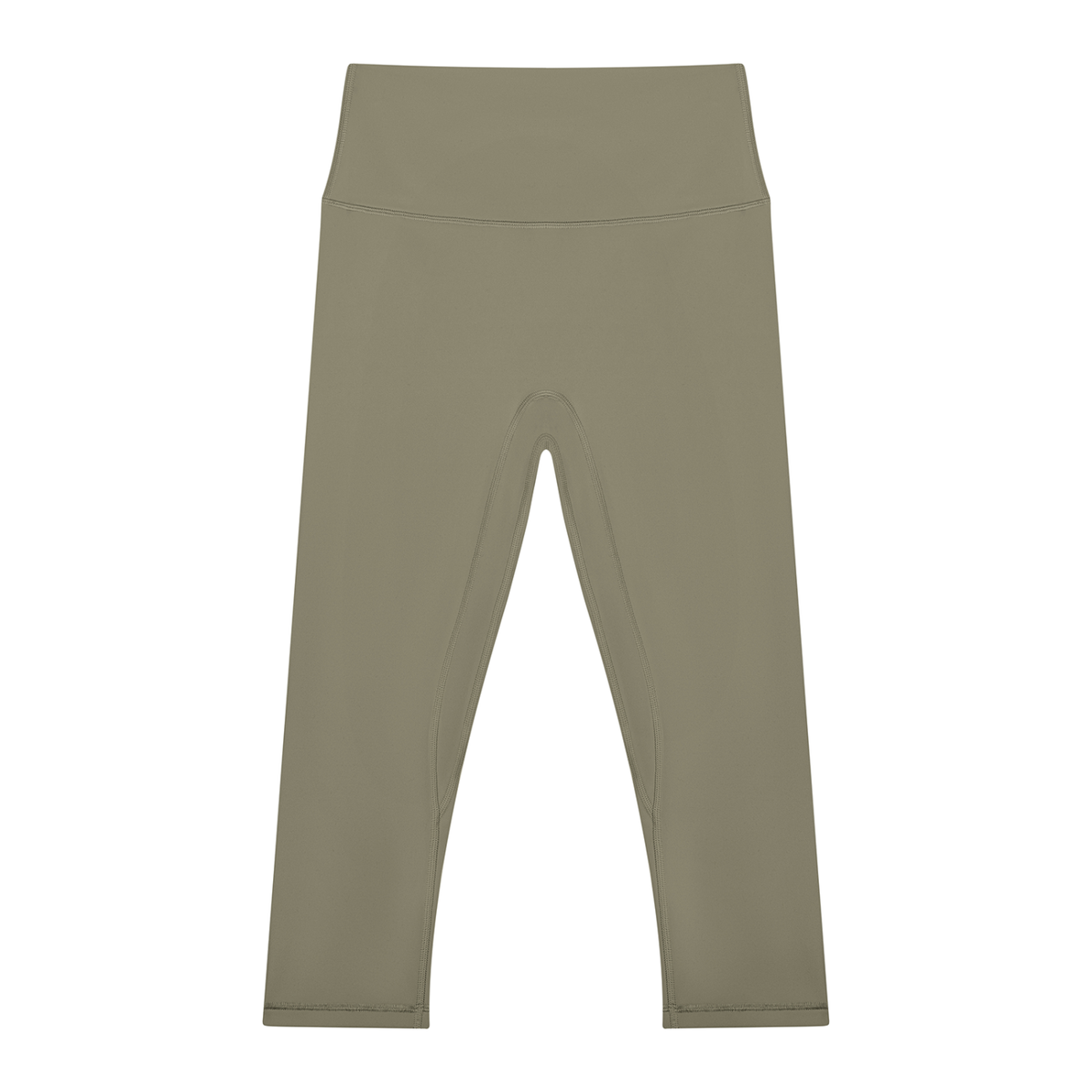 Women's High Waisted Yoga Capri Leggings in gray green