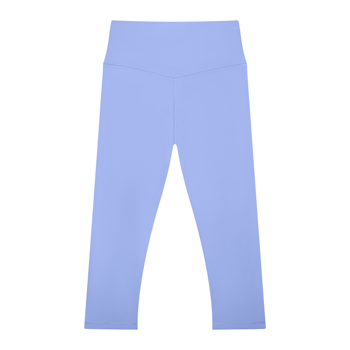 Women's High Waisted Yoga Capri Leggings in lavender, alternate angle