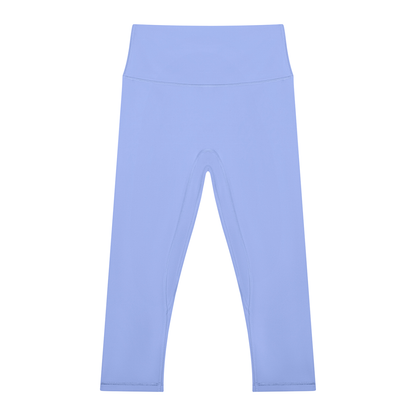 Women's High Waisted Yoga Capri Leggings in lavender