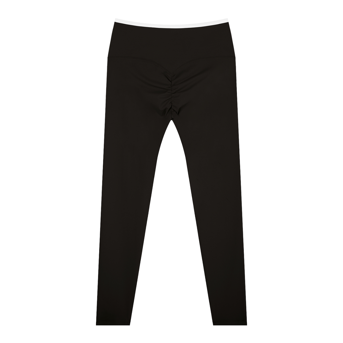 Women's High-Waisted Yoga Leggings in black, alternate angle