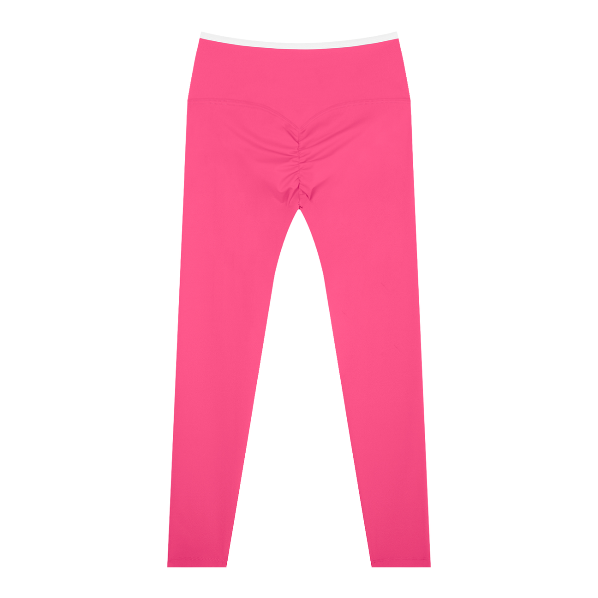 Women's High-Waisted Yoga Leggings in rose pink, alternate angle