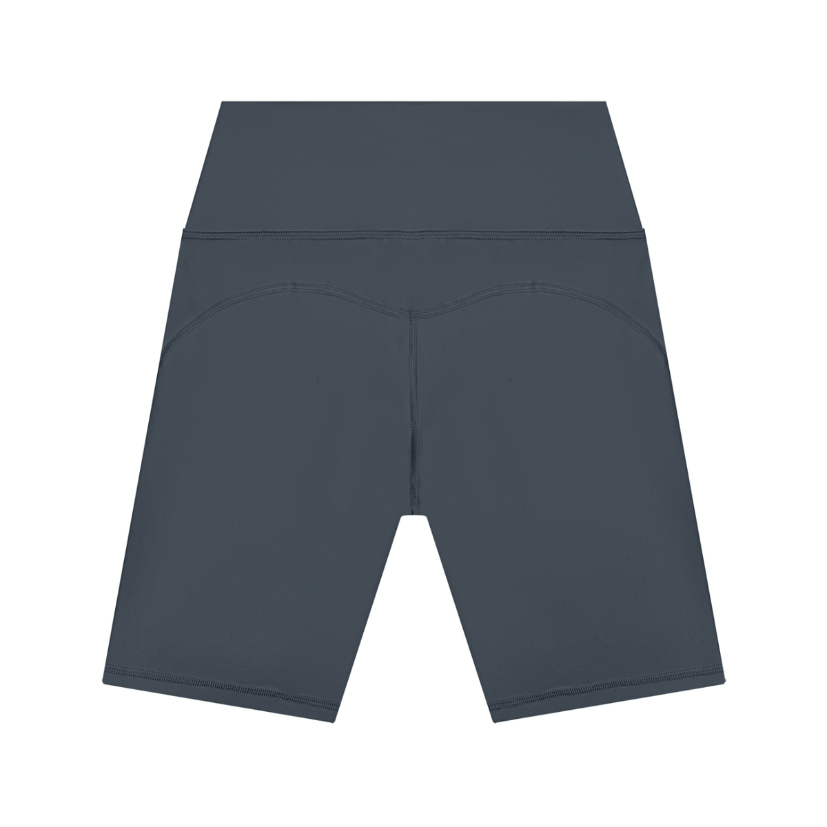 Women's High Waisted Yoga Shorts in dark gray, alternate angle