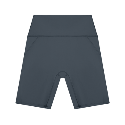 Women's High Waisted Yoga Shorts in dark gray
