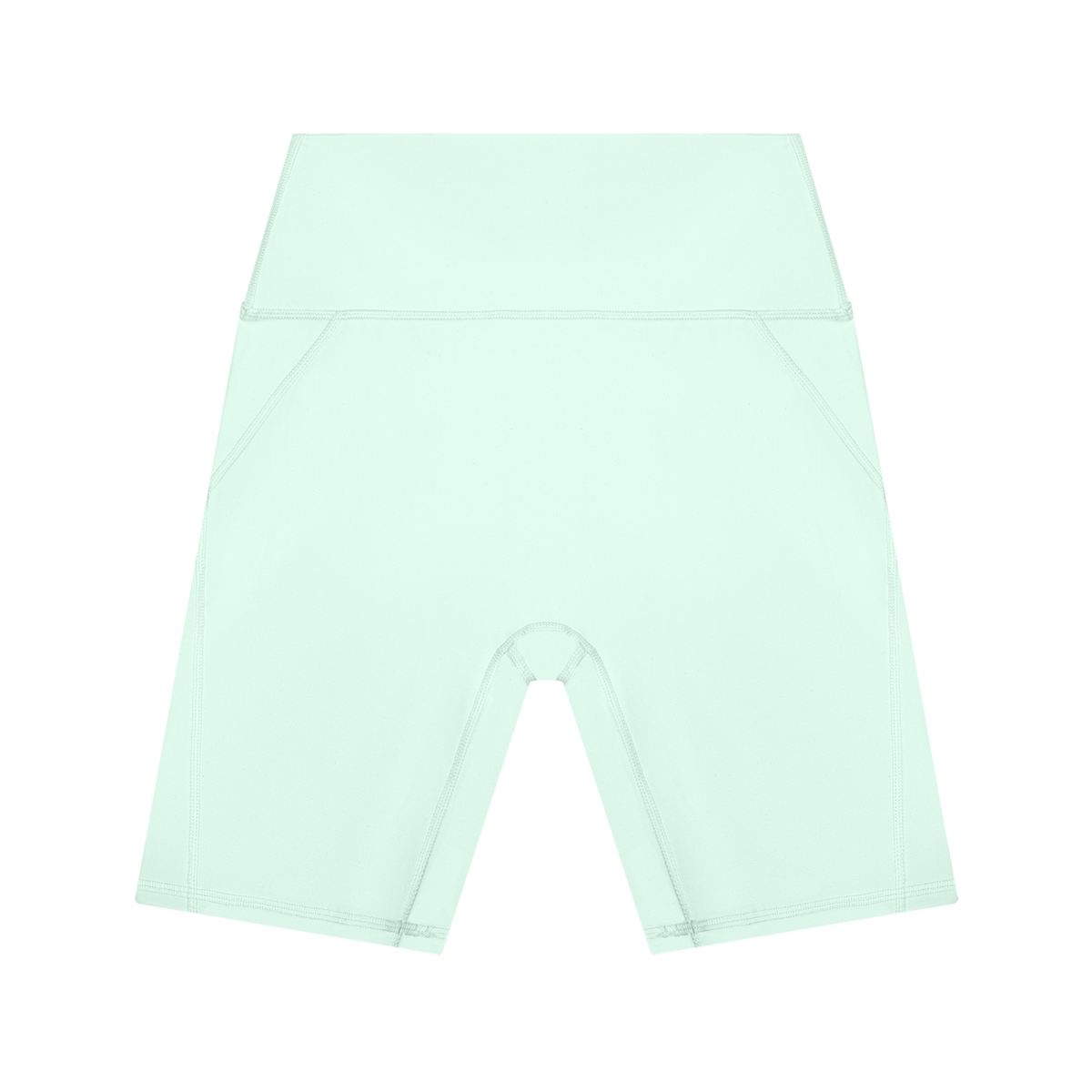 Women's High Waisted Yoga Shorts in mint green