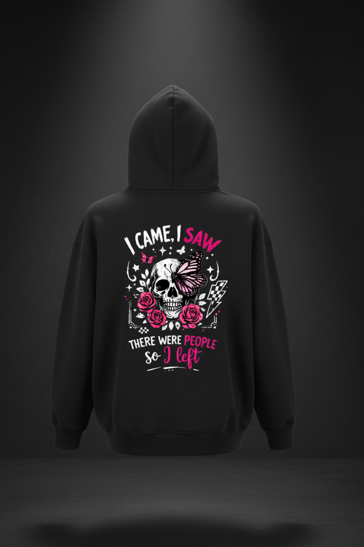 Women’s I Came I Saw I Left oversized boxy fleece hoodie