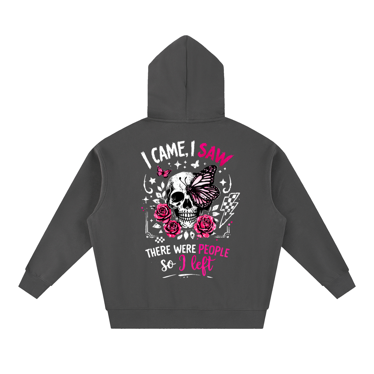 Women’s I Came, I Saw, I Left Oversized Boxy Fleece Hoodie