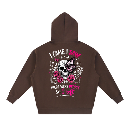 Women’s I Came, I Saw, I Left Oversized Boxy Fleece Hoodie