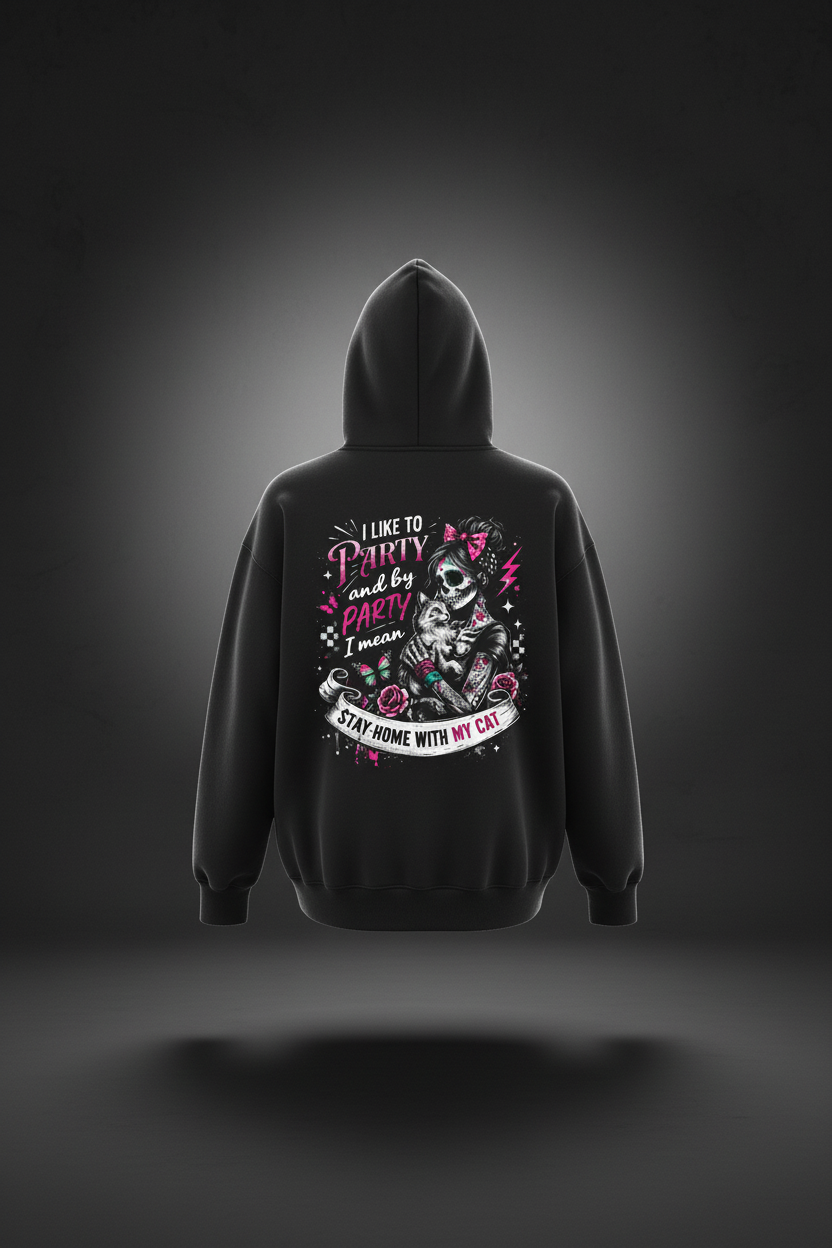 Women’s I Like to Party oversized boxy fleece hoodie