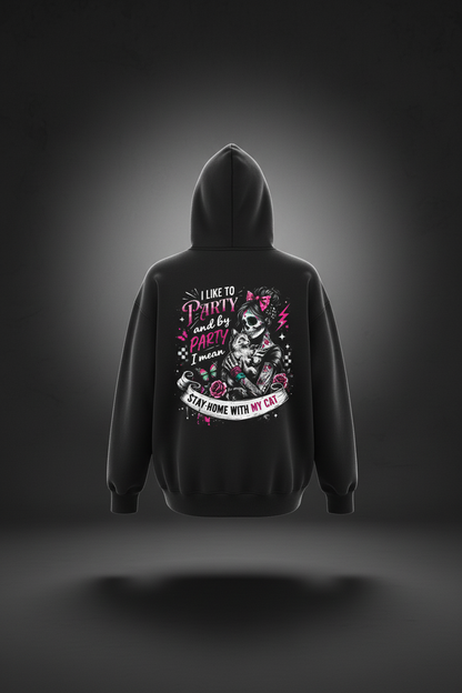 Women’s I Like to Party oversized boxy fleece hoodie