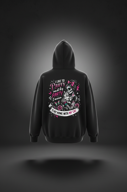 Women’s I Like to Party oversized boxy fleece hoodie