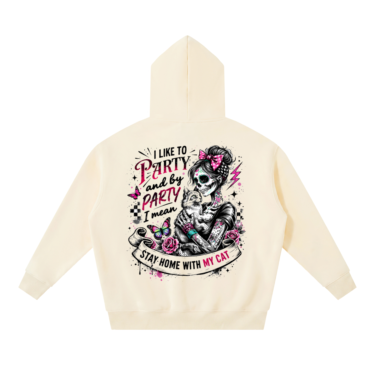 Women’s I Like to Party Oversized Boxy Fleece Hoodie