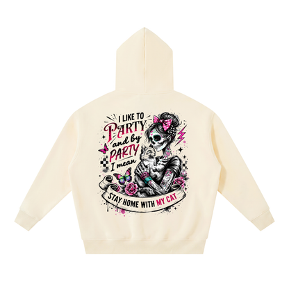 Women’s I Like to Party Oversized Boxy Fleece Hoodie