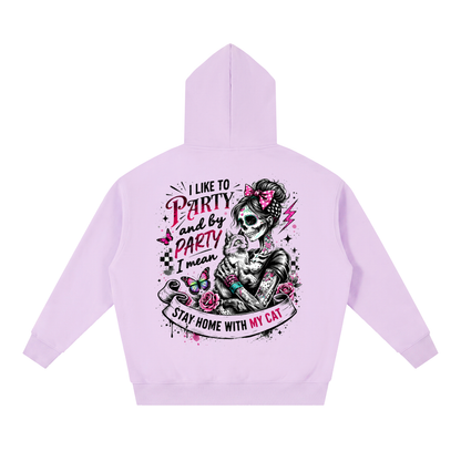 Women’s I Like to Party Oversized Boxy Fleece Hoodie