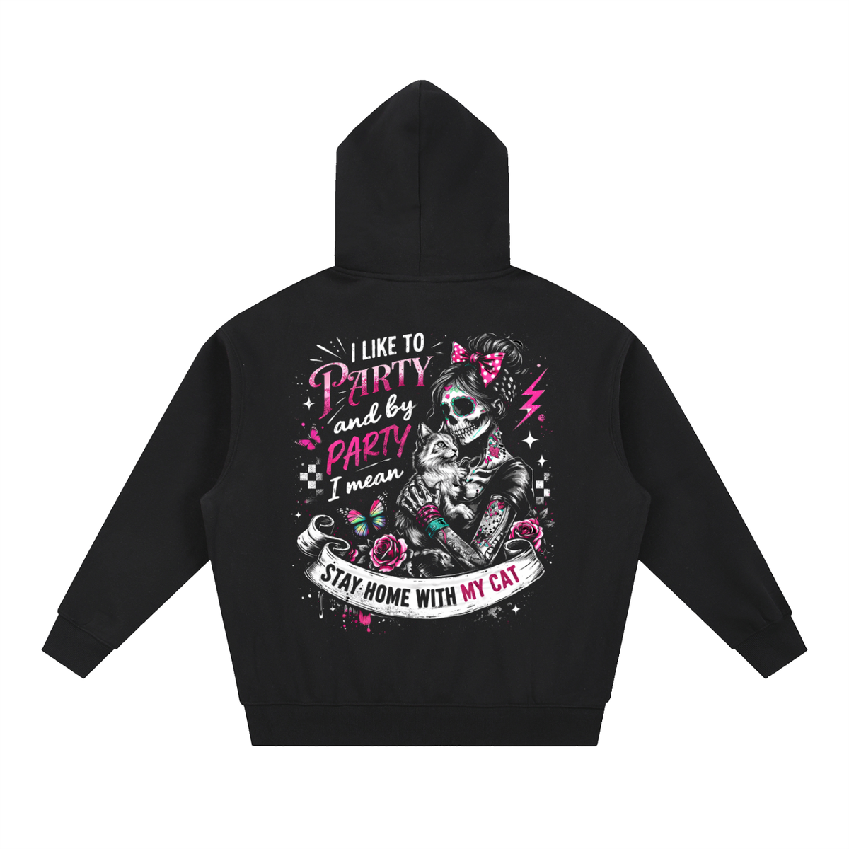 Women’s I Like to Party Oversized Boxy Fleece Hoodie