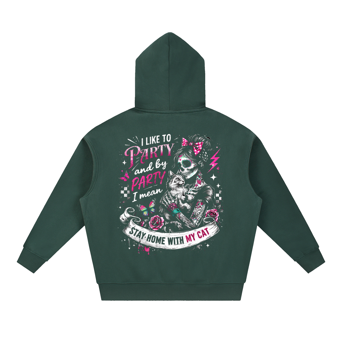Women’s I Like to Party Oversized Boxy Fleece Hoodie