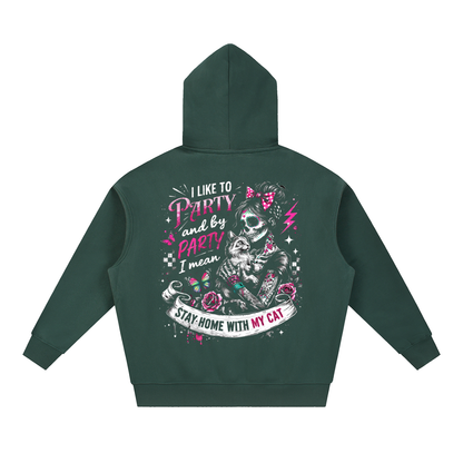 Women’s I Like to Party Oversized Boxy Fleece Hoodie