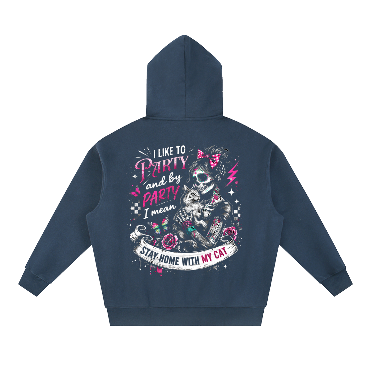 Women’s I Like to Party Oversized Boxy Fleece Hoodie