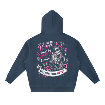 Women’s I Like to Party Oversized Boxy Fleece Hoodie