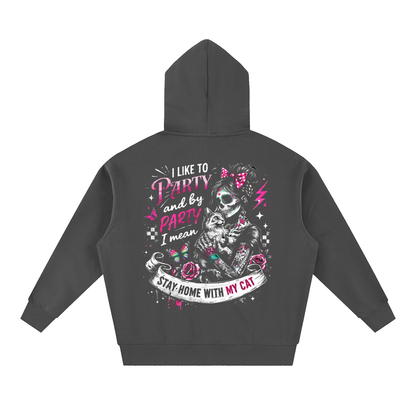 Women’s I Like to Party Oversized Boxy Fleece Hoodie