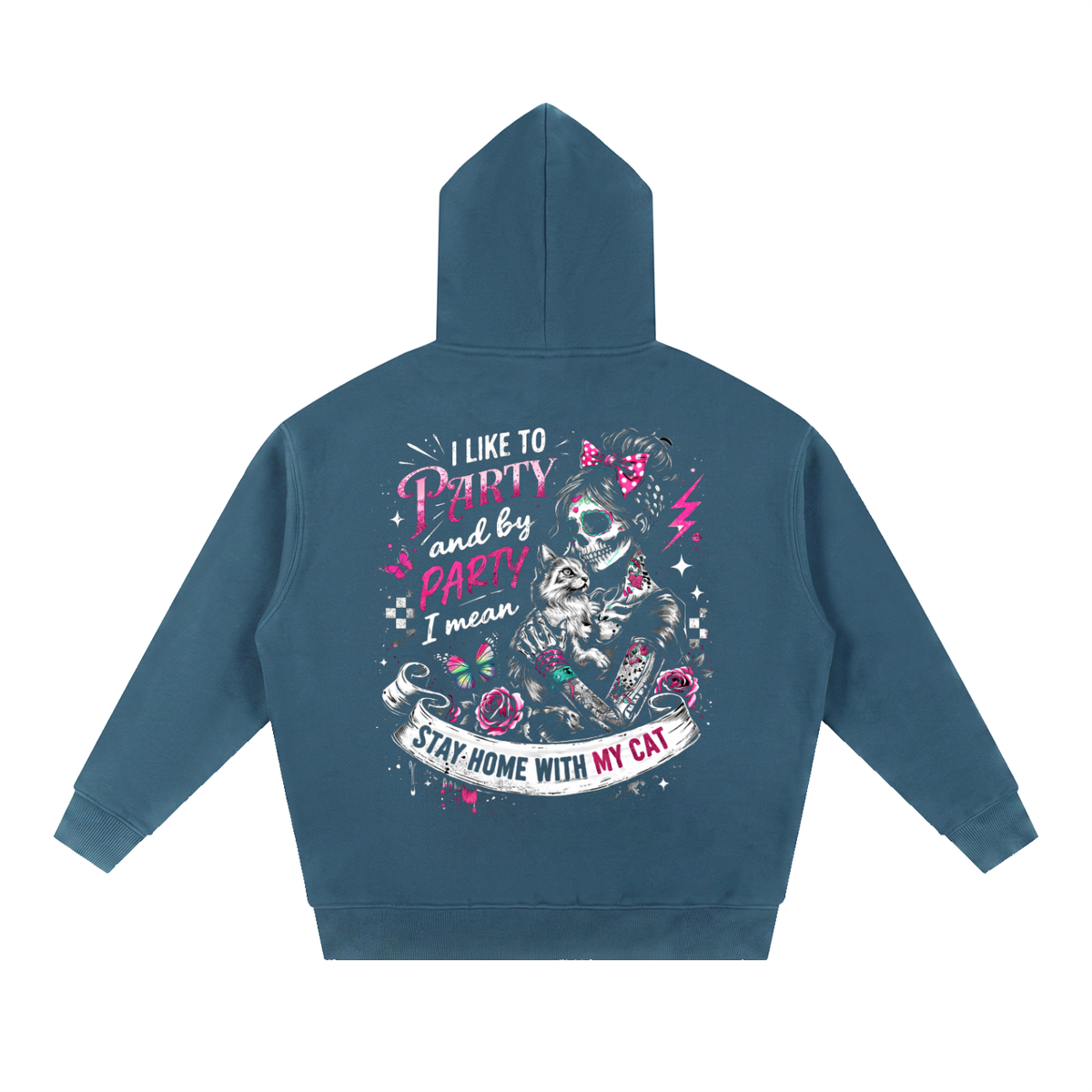 Women’s I Like to Party Oversized Boxy Fleece Hoodie