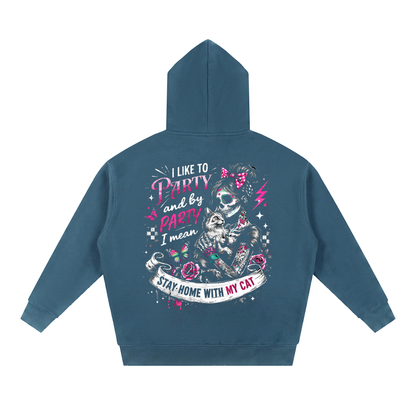 Women’s I Like to Party Oversized Boxy Fleece Hoodie
