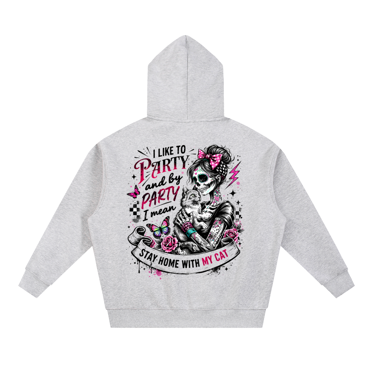 Women’s I Like to Party Oversized Boxy Fleece Hoodie