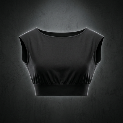 Women's Loose Fit Asymmetrical Neck Sleeveless T-Shirt