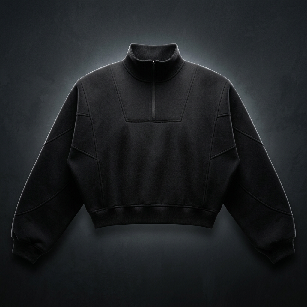 Women's Loose Fleece Quarter-Zip Sweatshirt