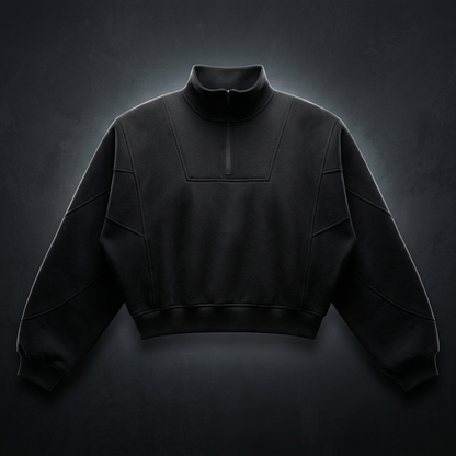 Women's Loose Fleece Quarter-Zip Sweatshirt