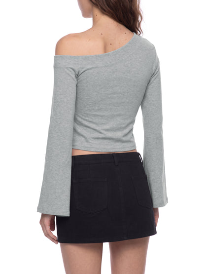 Women’s Mentally Spicy Off-Shoulder Bell Sleeve Top