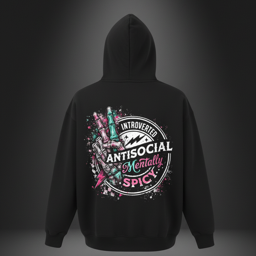 Women’s Mentally Spicy oversized boxy fleece hoodie