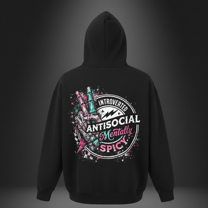 Women’s Mentally Spicy oversized boxy fleece hoodie