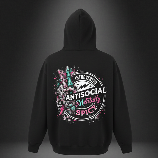 Women’s Mentally Spicy oversized boxy fleece hoodie