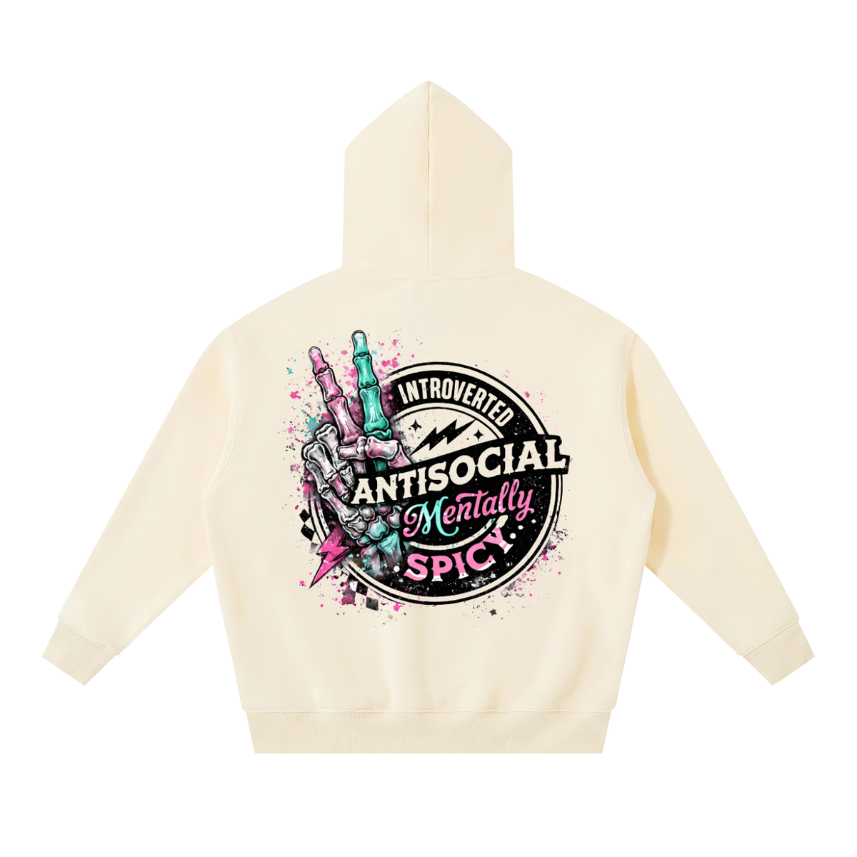 Women’s Mentally Spicy Oversized Boxy Fleece Hoodie