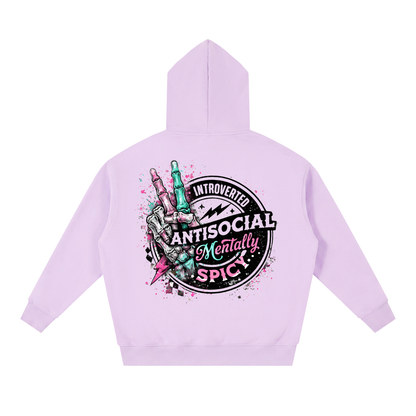 Women’s Mentally Spicy Oversized Boxy Fleece Hoodie