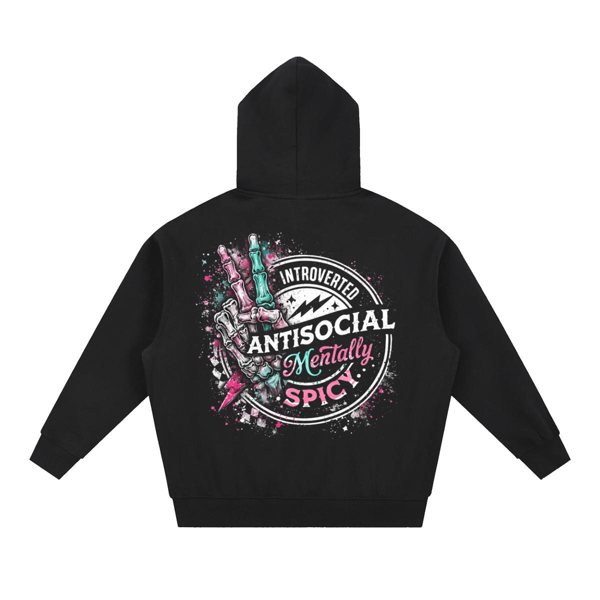 Women’s Mentally Spicy Oversized Boxy Fleece Hoodie