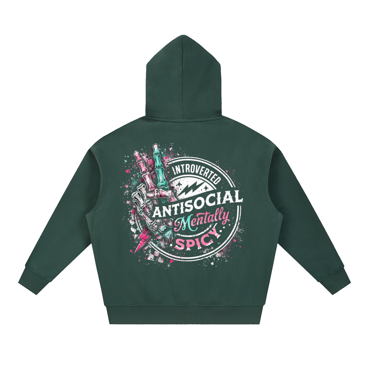 Women’s Mentally Spicy Oversized Boxy Fleece Hoodie