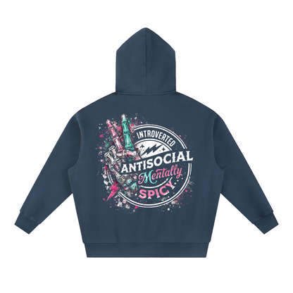 Women’s Mentally Spicy Oversized Boxy Fleece Hoodie