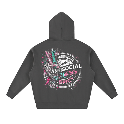 Women’s Mentally Spicy Oversized Boxy Fleece Hoodie