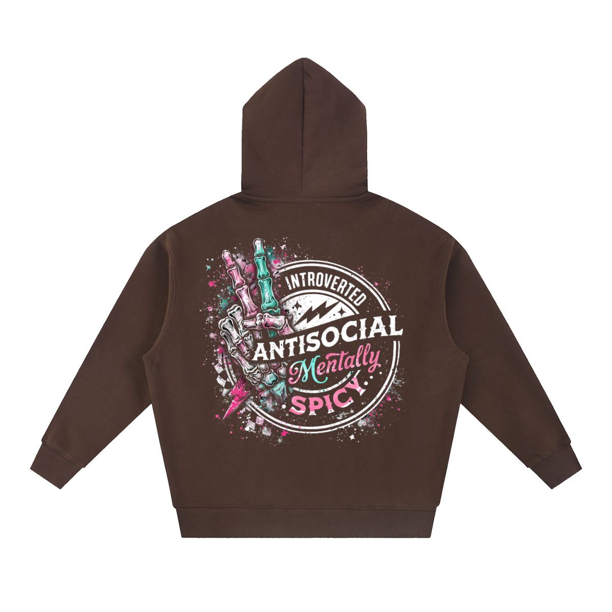 Women’s Mentally Spicy Oversized Boxy Fleece Hoodie