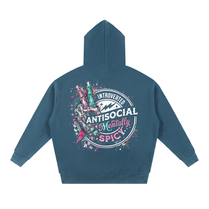Women’s Mentally Spicy Oversized Boxy Fleece Hoodie