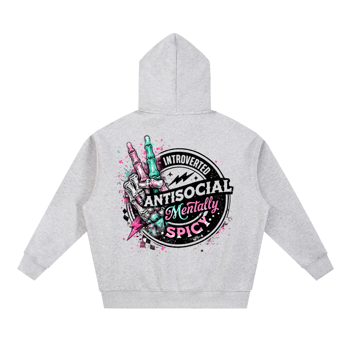 Women’s Mentally Spicy Oversized Boxy Fleece Hoodie