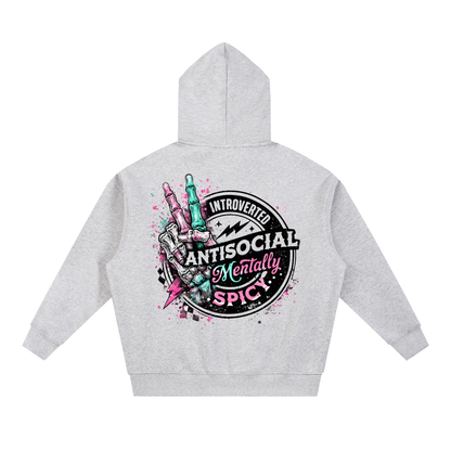 Women’s Mentally Spicy Oversized Boxy Fleece Hoodie