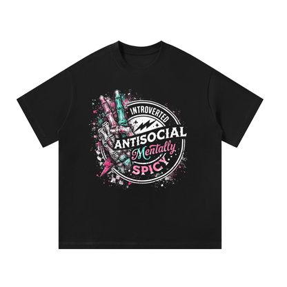 Women’s Mentally Spicy Oversized Heavyweight T-Shirt – product image 1