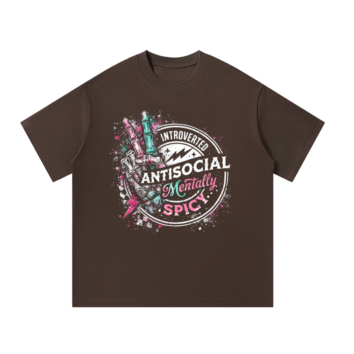 Women’s Mentally Spicy Oversized Heavyweight T-Shirt – product image 4