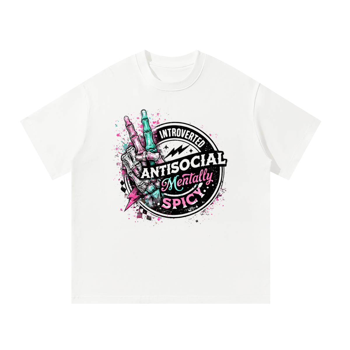 Women’s Mentally Spicy Oversized Heavyweight T-Shirt – product image 6