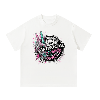 Women’s Mentally Spicy Oversized Heavyweight T-Shirt – product image 6