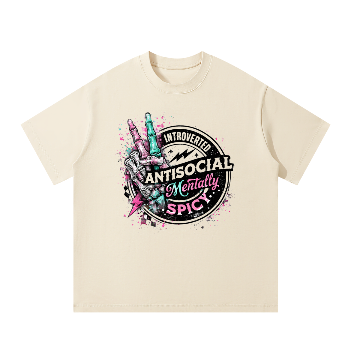 Women’s Mentally Spicy Oversized Heavyweight T-Shirt – product image 7